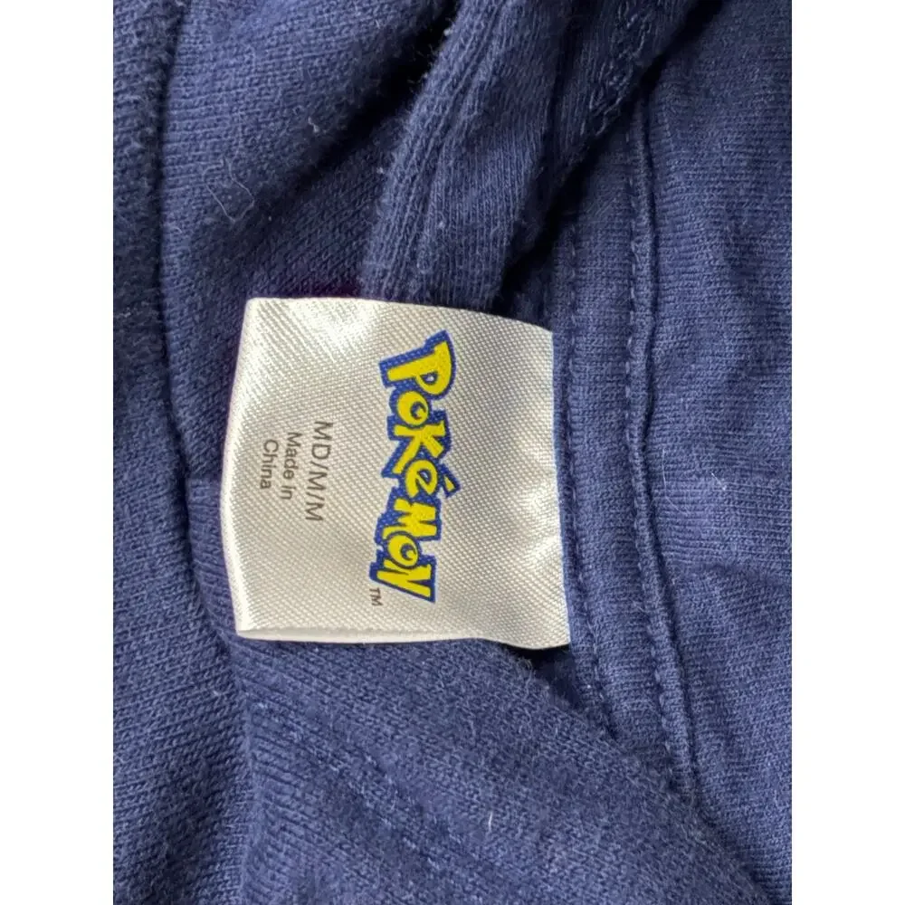 Nintendo Pokémon Characters Pikachu Graphic Fleece Hoodie in navy blue Youth Med